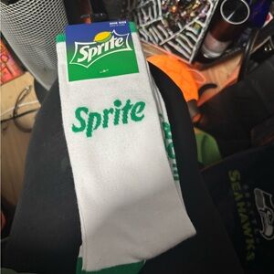 White and Green Casual Socks